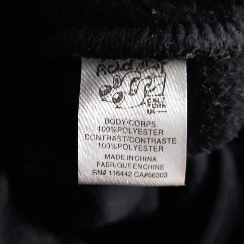 Killer Acid Buzz Off Fleece Jacket Size XL Black Graphic Streetwear - Picture 7 of 9